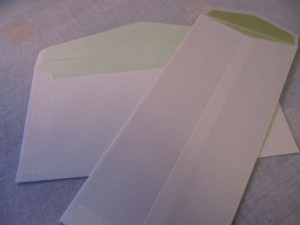 縦型封筒と横型封筒