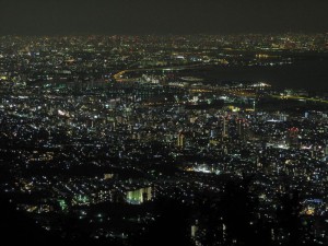 神戸 大阪方面の夜景