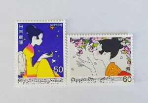 記念切手　日本の歌シリーズ 浜辺の歌・花
